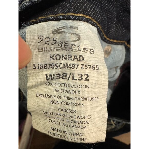 Silver Jeans Co. Konrad Men’s Distressed Denim Jeans W38/L32 Mid-Rise Straight-L - Picture 3 of 9